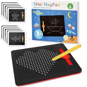 AMFUN Tavolo da Disegno Magnetico, Magico Gioco Magnetico, Lavagna Magnetica per Bambini, da portare con sé, Bambini Giocattolo Educativo per dai 3 Anni in su (Nero)