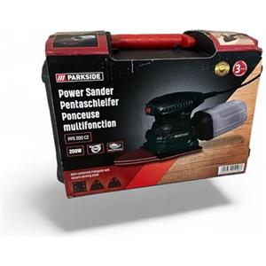 Parkside Levigatrice triangolare e orbitale 2 in 1 - 200 W Dischi abrasivi Delta per legno lucido quadrato a doppia azione