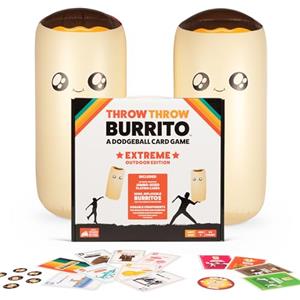 Exploding Kittens Asmodee | Throw Throw Burrito Extreme Outdoor-Edition | Partyspiel | Kartenspiel | 2-6 Spieler | Ab 7+ Jahren | 15 Minuten | Deutsch, Mehrfarbig, Bunt