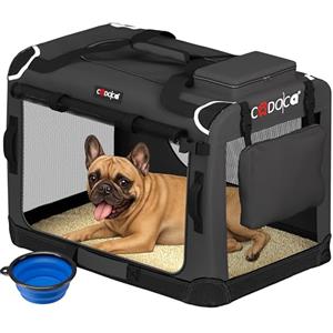 CADOCA® Trasportino Cane & Gatto M 60x42x44cm Box Animali Domestici Media Grande Taglia Viaggio Gabbia per Trasporto Traspirante