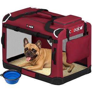 Cadoca Trasportino per Cani e Gatti S 50x35x35cm Borsa Viaggio per Animali Morbida & Pieghevole