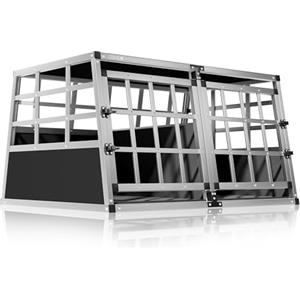 CADOCA® Trasportino Cani XL 89x70x51cm Richiudibile Alluminio Impermeabile Box Auto Cagnolini