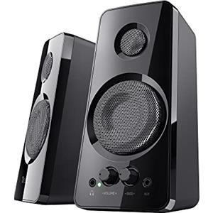 Trust Tytan Set di Casse per PC Fisso 2.0, 36 W, Altoparlanti con Alimentazione USB, Jack AUX 3.5 mm, Connessione Cuffie, Casse PC per Computer, Portatile, Tablet, Telefono - Nero