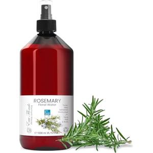 bleu & marine Bretania Idrolato Acqua Floreale Rosmarino Biologico 1000 ml Spray Viso Pelle Grassa, Lozione Tonica Capelli 100% Naturale Struccante viso e occhi Idratante Acqua Micellare Detergente Acne