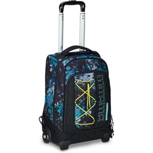 Mitama Trolley DR Scuola Desert Blue,Con Mega Scomparto e Doppia Maniglia, Nero e Blu, Scuola Elementare e Tempo Libero, Bambino Ragazzo