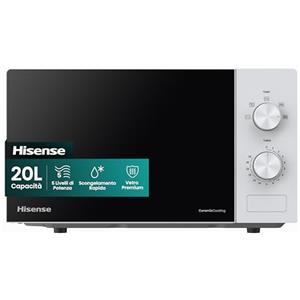 Hisense H20MOWP1 Forno Microonde Con Controllo Meccanico, Capacità 20 L, Potenza 700 Watt Su 5 Livelli, Colore Bianco
