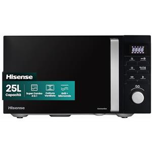 Hisense Microonde H25MOBS1HC, cavità 25L, apertura porta a sinistra, display LED touch, manopole, 8 funzioni, 900W