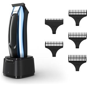 Rowenta Barber Experience, Rasoio Regolabarba Professionale da Uomo, Lama a T di Precisione per Capelli e Barba, 5 Pettini Fissi, 90 Min Autonomia, TN1851E0