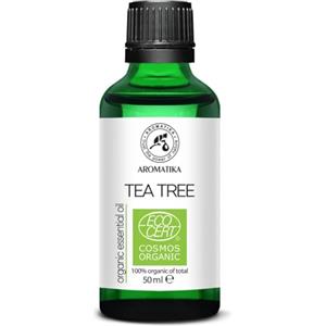 AROMATIKA trust the power of nature Olio di Albero del Tè Biologico 50ml - Australisches Melaleuca Alternifolia - Naturale e Puro al 100% - Oli Aromaterapici - per Aromaterapia - per Diffusori - Tea Tree Oil - Rilassamento