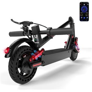 HX D06 Monopattino Elettrico Adulto, Autonomia 30/50/70 km, Doppio Ammortizzatore e Sistema di Freni a Disco, Scooter Elettrico Pieghevole, 8.5 Pollici, Controllo App