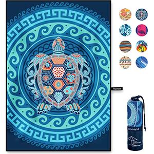 OCOOPA Asciugamano da spiaggia in microfibra ultraleggero, asciugatura rapida, coperta da spiaggia assorbente, asciugamano da bagno morbido e facile da mantenere per fitness, viaggi, spiaggia, nuoto