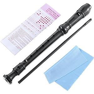 Fansjoy Flauto Dolce Soprano per Scuole, 8-buche Flauto Dolce in ABS per Principianti, Diteggiatura Barocca, Nero