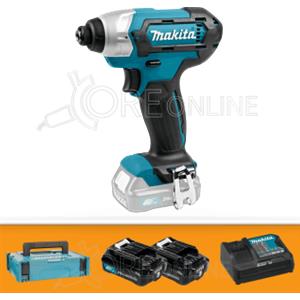 Makita Avvitatore ad Impulsi 10,8V con Batteria Li-ion 2Ah, 110 Nm, Attacco 1/4