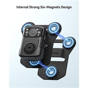 BOBLOV La clip posteriore con aspirazione magnetica contiene magneti all'interno e all'esterno Forte aspirazione per mini fotocamera indossata dal corpo KJ21 M5 N9 B4K5