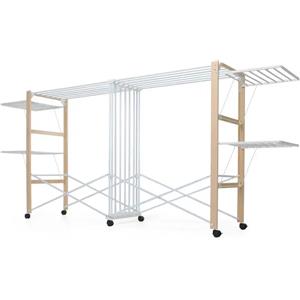 Foppapedretti Allungo Stendibiancheria da pavimento Bianco e Naturale