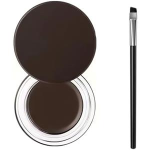 SWYSGS Eyeliner gel & Trucco sopracciglia, Eyeliner waterproof nero marrone anti-sbavature trucco a lunga tenuta Eye Liner Gel con pennellino