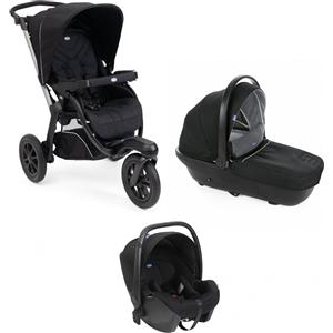 Chicco Trio Activ3 Con 3 Ruote Ebony + Seggiolino Auto Kory Essential i-Size