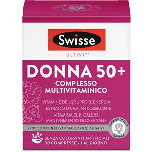 Swisse Multivitaminico Donna 50 - Integratore con 13 Vitamine, 10 Minerali e 3 Estratti Erbali, 30 Compresse