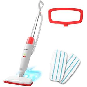 Duronic STM15 WE Scopa a Vapore 1500W Senza Detergenti, Pulitore a Vapore per Pavimenti e Tappeti, Serbatoio 500 ml, Igienizza ed Elimina Batteri, Cavo 7 m, Bianca