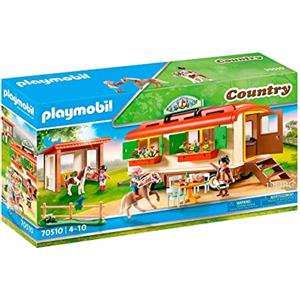 Playmobil Ranch dei Pony con Roulotte - Gioco di Costruzione Multicolore per Bambini 4 Anni