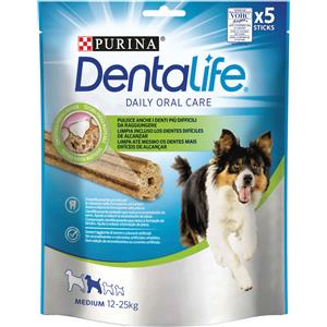 Purina Dentalife Snack Dentale per Cani Taglia Media - 5 Stick da 115 gr per Igiene Orale