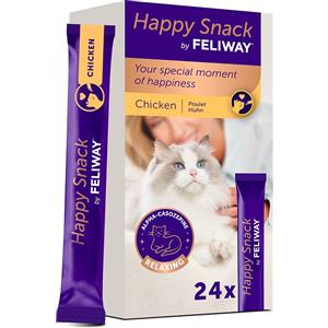FELIWAY Happy Snack - Snack calmanti al pollo per gatti, 24 stick da 15 gr
