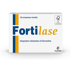 Fortilase - Integratore Antinfiammatorio con Bromelina, 20 Compresse per il Drenaggio dei Liquidi e il Benessere Circolatorio