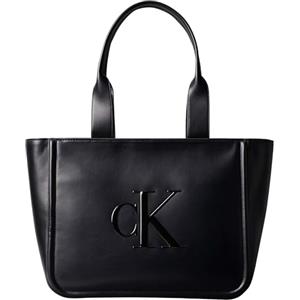Calvin Klein Donna Borsa Tote Bag Bold Medium con Logo, Nero (Black), Taglia Unica