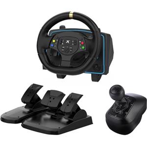 DOYO Volante da gioco, Volante da corsa a 1080° con pedali e cambio, Volante con doppio motore Force Feedback per PC, Xbox ONE, Xbox Series X, Xbox 360, PS4, PS3, PS5, Nintendo Switch, Android