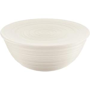 Guzzini Tierra - Contenitore XL in Plastica Riciclata Bianco Latte, Ø 30xh13 cm, Capacità 5000 cc