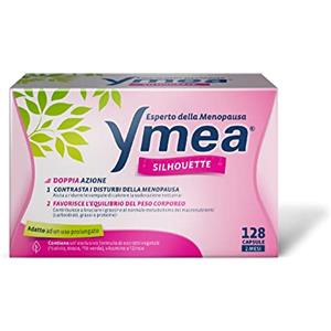 Ymea Silhouette Esperto della Menopausa, Integratore Alimentare, Favorisce l'Equilibrio del Peso Corporeo, 128 Capsule