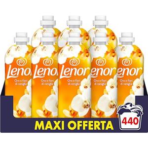 Lenor Ammorbidente Lavatrice Concentrato 440 Lavaggi (8X55), Oro e Fiori di Vaniglia, Freschezza Che Dura 3 Volte Più A Lungo, Con Tecnologia Olii Profumati