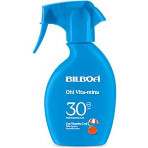 Bilboa Ohi Vita-mina Trigger SPF 30, con Multivitamina, Meglio una Vita-Mina Oggi che una Ruga Domani, Resistente all'Acqua, Dermatologicamente Testato - 200 ml