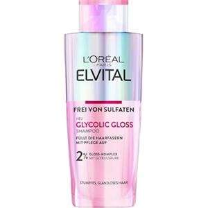 L'Oreal Paris L'Oréal Paris Elvital Shampoo per capelli spenti e opachi, per la cura e la levigatura dei capelli, con acido glicolico, gloss glicolico, 200 ml