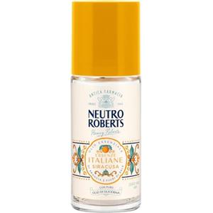 Neutro Roberts, Deodorante Roll-on Siracusa Senza Sali di Alluminio, Zero Macchie, con Olio Essenziale di Arancia e Fiori di sale, Con Puro Olio di Glicerina, Deodorante Donna e Uomo, 50 ml, 48h