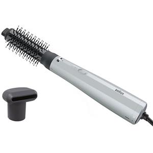 Braun Air Styler AS2.21, Leggera, Spazzola termica modellante e concentratore, 800W, 2 temperature/velocità più aria fredda, Tecnologia IONTEC, Grigio Satin, BRAS221E