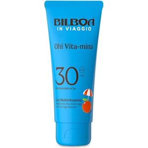Bilboa In Viaggio, Ohi Vita-mina Crema Solare SPF 30, con Multivitamina, Meglio una Vita-Mina al Giorno che una Ruga Domani