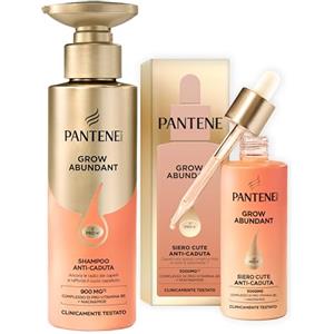 Pantene Set Shampoo + Siero Anti-Caduta Grow Abundant 60ml Riduce La Caduta Di Capelli Rafforzando l'Ancoraggio Alla Radice. Capelli Più Spessi, Lunghi E Folti In 8 Settimane
