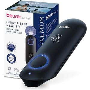 Beurer BR 90 Dopopuntura Giorno&Notte con Luce LED, Post Punture di Zanzare e Morsi d'Insetto senza Additivi Chimici, Allevia Prurito e Gonfiore grazie al calore localizzato, Nero