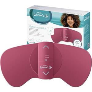 Beurer EM 50 Menstrual Relax Elettrostimolatore medicale TENS con Funzione Calore per Allievare i Dolori Mestruali e da Endometriosi, compatto, con batteria ricaricabile, colore rosa