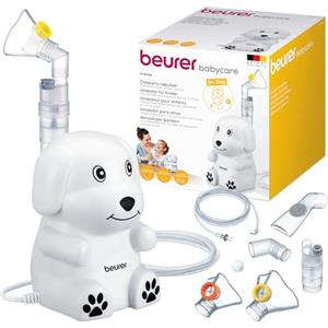 Beurer Aerosol Ih 24 Kids per Bambini dal Simpatico Design a Forma di Cane con Tecnologia ad Aria Compressa Potenza di Nebulizzazione, circa 0.35 ml/min, Breve Tempo di Inalazione