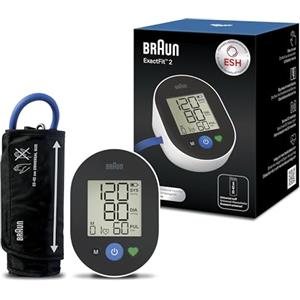 Braun ExactFit™ 2 Misuratore della pressione sanguigna da braccio | Precisione clinicamente convalidata | Indicatore con codifica a colori | Bracciale universale | BUA4050
