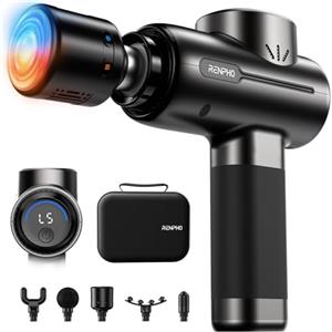 RENPHO Active+ Thermacool Pistola per Massaggio con caldo e freddo, Pistola per Massaggio con App e 5 Testine per Massaggio, Pistola per Massaggio Portatile Elettrica a Percussione