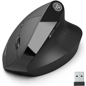 JLab JBuds Ergo Mouse - Mouse Wireless Ricaricabile Silent Ergonomico, Collegati Tramite Ricevitore Bluetooth o USB, Multidispositivo, per Computer Portatile, Desktop PC, Tablet, Windows/Mac