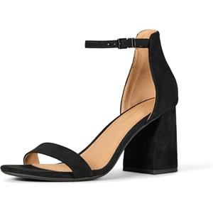 Amazon Essentials Scarpe con Tacco Alto NOLA Donna, Nero Finta Scamosciato, 42 EU