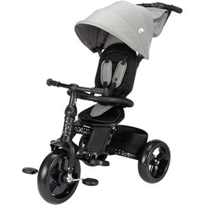 Bebeconfort Windy, Triciclo Bambini con Maniglione, 10 Mesi - 4 Anni, 0-25 Kg, Regolabile, Seduta Comoda e Reversibile, Capottina, Pieghevole Chiusura Compatta, Triciclo Bici e Passeggino, Tinted Grey