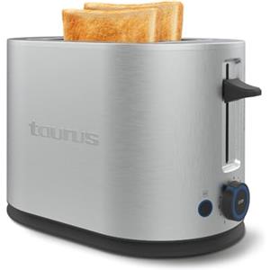 Taurus - Tostapane Mytoast II Legend | 900W | 2 Fessure | 7 Livelli di Tostatura | Funzioni Scongelamento, Riscaldamento e Annullamento | Acciaio Inox | Vassoio Raccoglibriciole | Sollevamento Extra