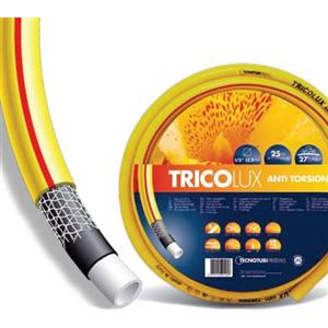 STI Tubo Irrigazione Giardino Acqua Anti Torsione Tricot Rinforzo 5 Strati 5/8''(15mm) x 50m Giallo