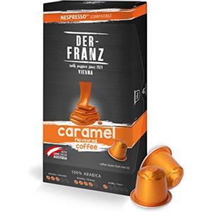 Der-Franz Capsule di caffè compatibili Nespresso, 1 x 10 Capsule, aromatizzato al Caramello