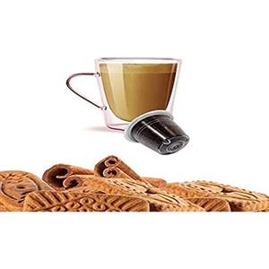 Kickkick Biscotto Cannella Capsule Compatibili Nespresso (50PZ) Caffè Aromatizzato Solubile Made in Italy Gusto Speculoos per Macchina da Caffè Nespresso